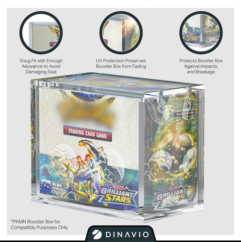 Dinavio Crafthouse PKMN Booster Box Case Stackable Acrylic Display - 8mm + 5mm Ultra Thick Acrylic with 5x3mm Strong Magnets - PKMN Booster Box Case Protector - Compatible with PKMN Booster Boxes - Image 3